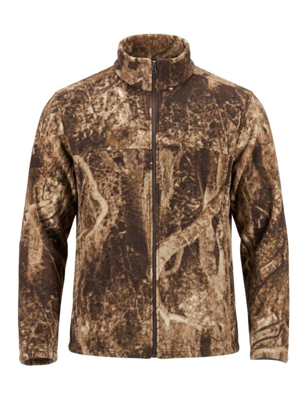 Reel Legends Men's Brown Camouflage Full-Zip Fleece Jacket XXL